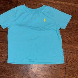 Polo Ralph Lauren Aqua Tee with Yellow Emblem